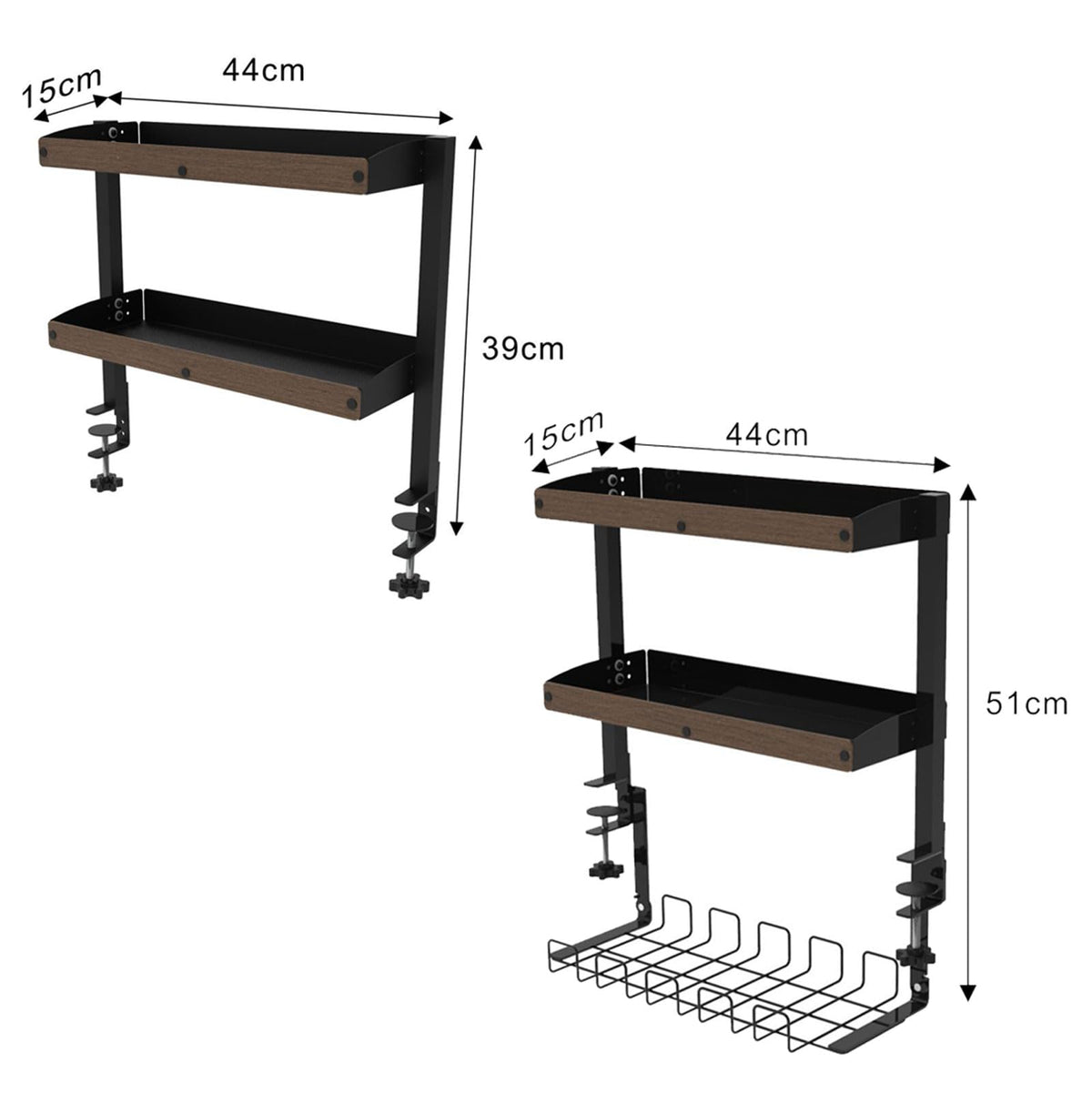 Adjustable Clamp-On Desktop Storage Shelf & Organizer