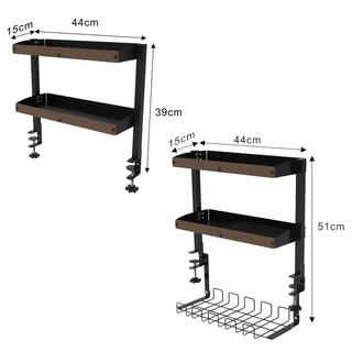 Adjustable Clamp-On Desktop Storage Shelf & Organizer
