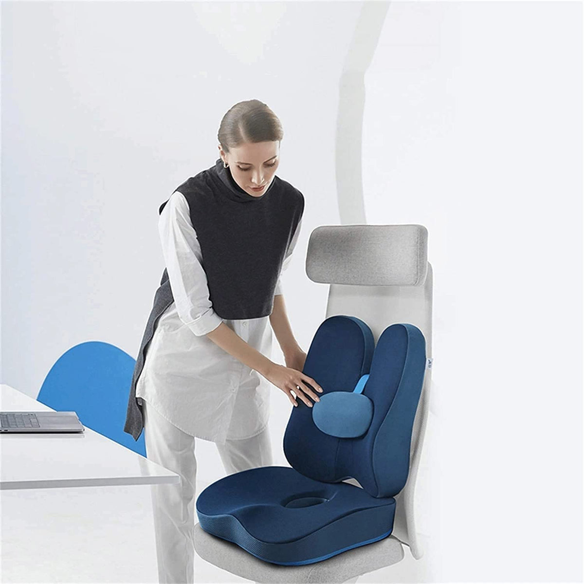 Breathable Memory Foam Ergonomic Seat Cushion for Office Chair