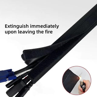 20M Reusable Flame-Retardant Cable Management Sleeve
