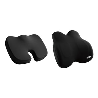 Memory Foam Lumbar & Seat Cushion Set for Office Chair, Car & Travel