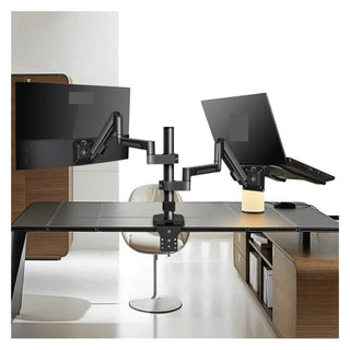 Height Adjustable Full Motion Laptop & Monitor Desk Stand