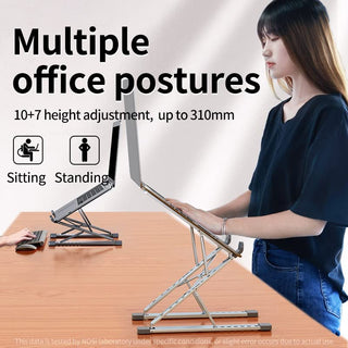 Adjustable Aluminum Laptop Stand with Cooling Design
