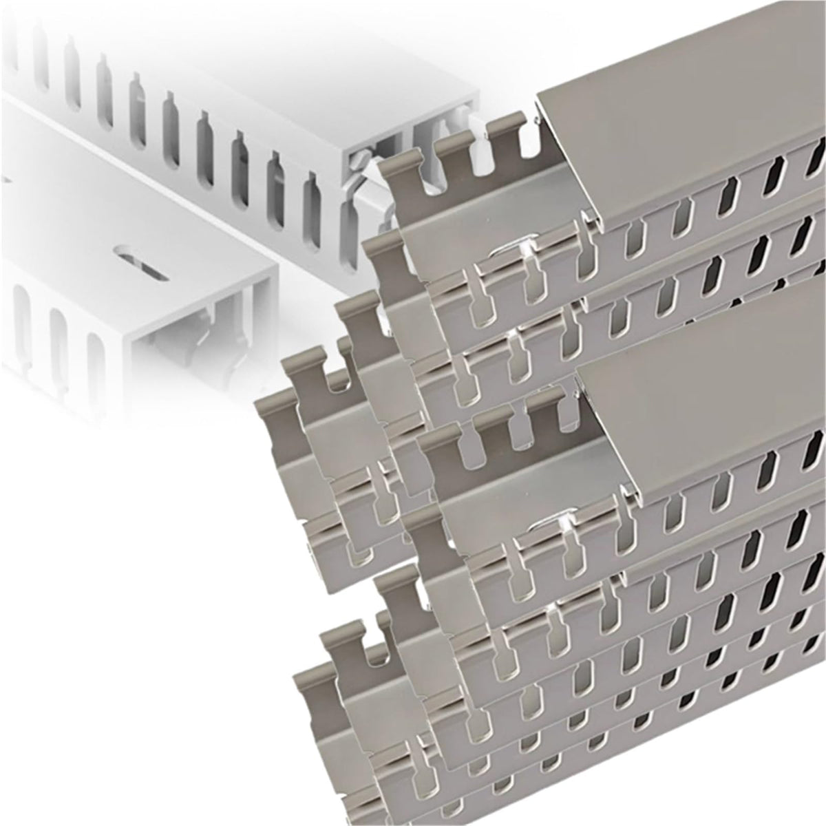 Open-Slot Cable Management Raceway for Server Rack & Home Wiring