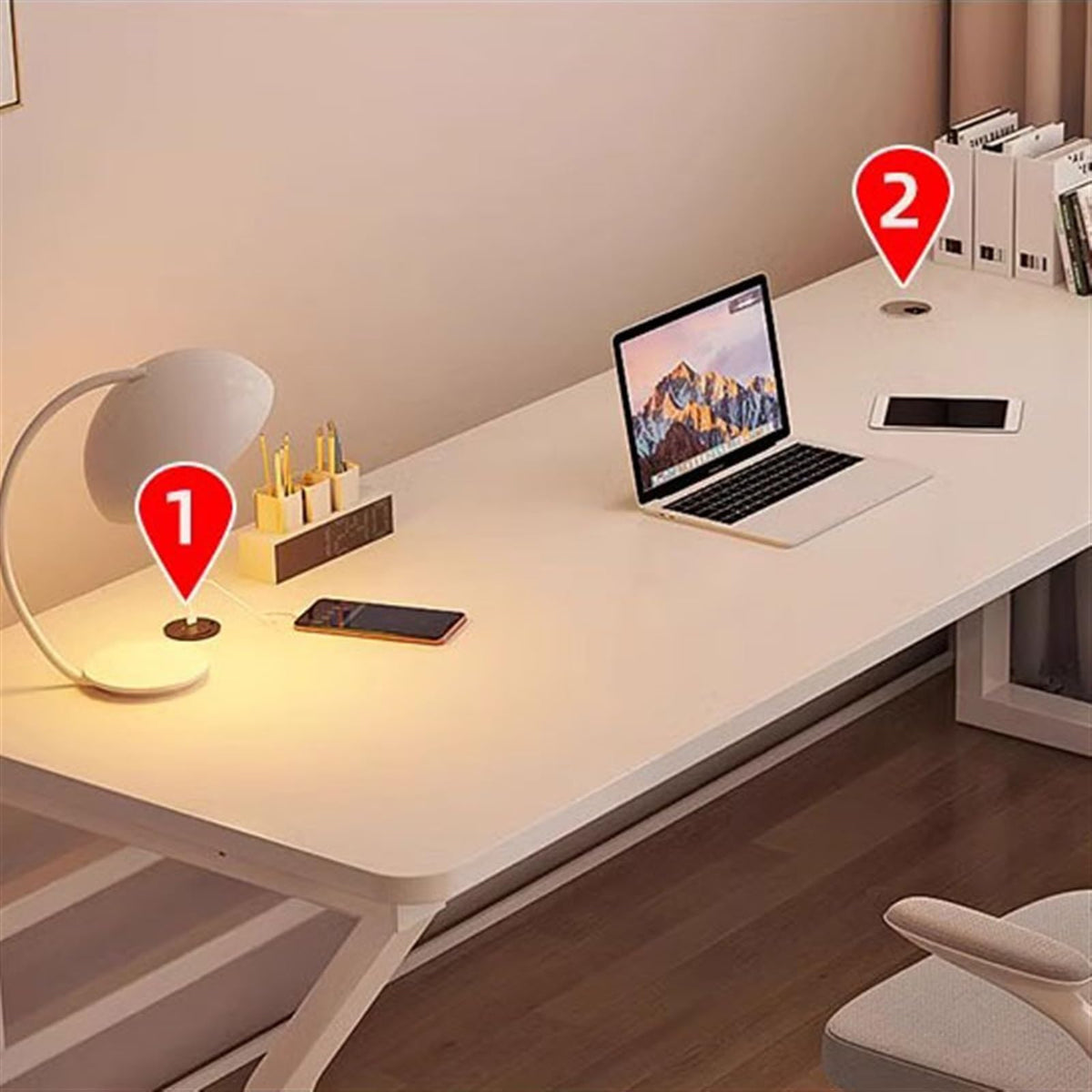 Modern Corner Office Desk for Study & Computer Use