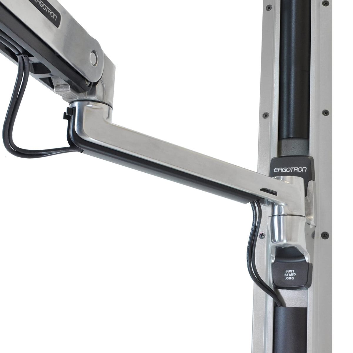 Wall-Mount Sit-Stand Adjustable Keyboard Arm & Tray