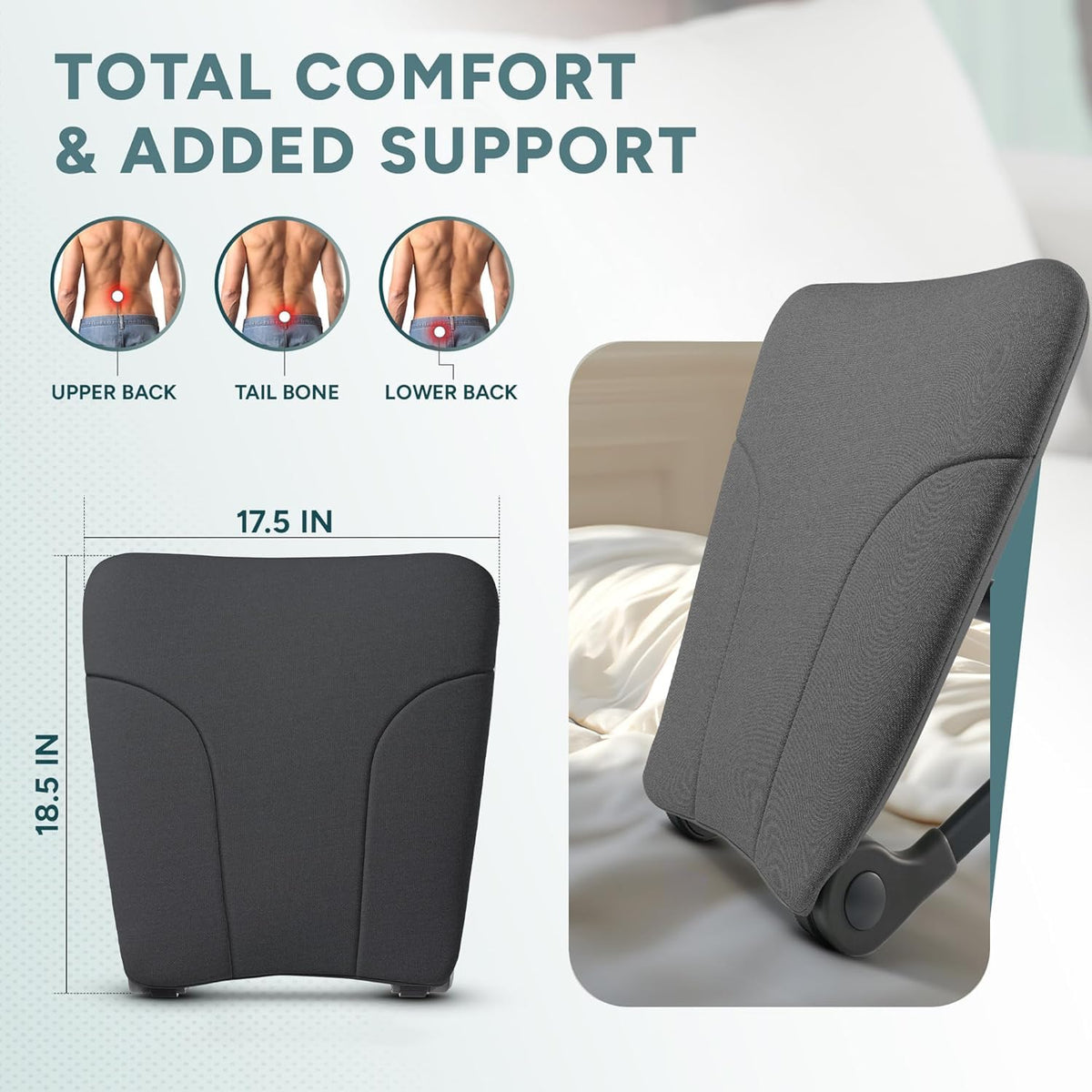 2-Pack Adjustable Ergonomic Back & Lumbar Support Cushion