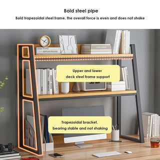 Adjustable Wooden Desktop Bookshelf & Storage Organizer