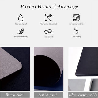 90 × 40cm Waterproof Non-Slip Desk Mat with Edge Protection