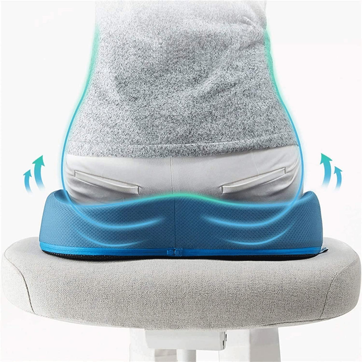 Breathable Memory Foam Ergonomic Seat Cushion for Office Chair
