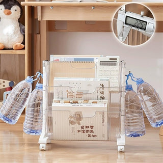Transparent Document Storage Cabinet with Removable Bookshelf