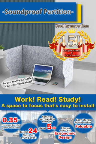 Sound-Absorbing Desk Privacy Divider Panel