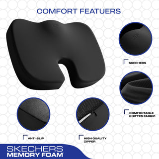 Memory Foam Lumbar & Seat Cushion Set for Office Chair, Car & Travel