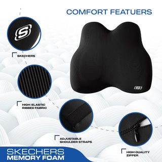 Memory Foam Lumbar & Seat Cushion Set for Office Chair, Car & Travel