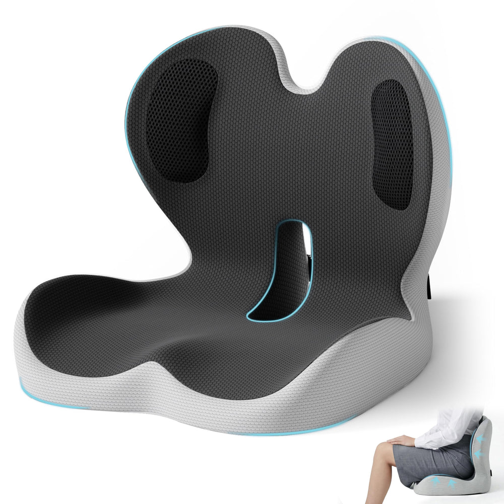Ergonomic Seat Cushion,Office Chair Cushion with Lumbar Support Pillow