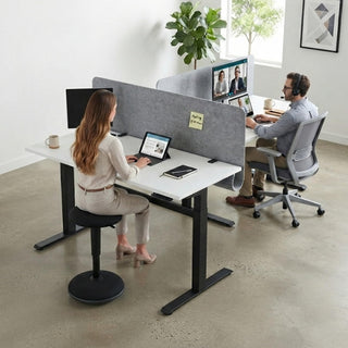 Desk Privacy Panel with Wire Management, 47.2" x 22.5" Cubicle Desk Divider