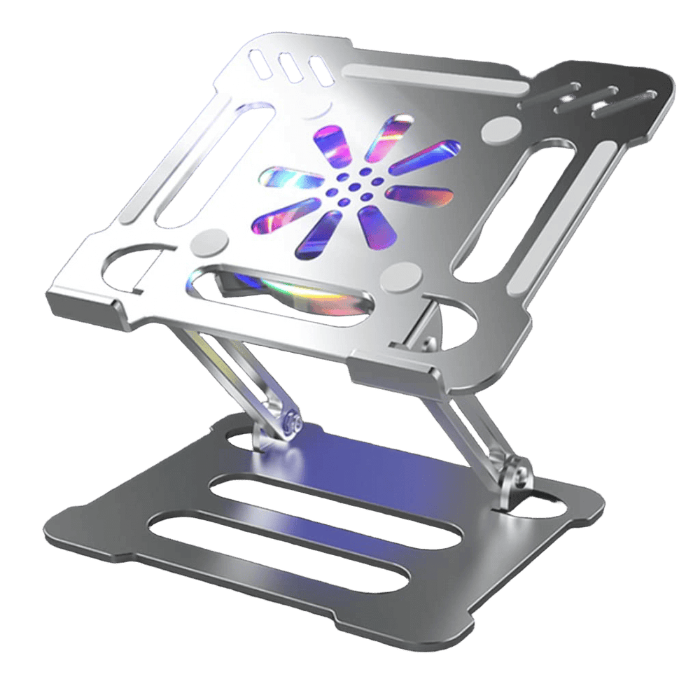 Adjustable Folding Aluminum Laptop Stand with Cooling Design