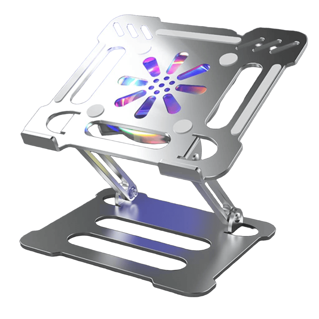 Adjustable Folding Aluminum Laptop Stand with Cooling Design